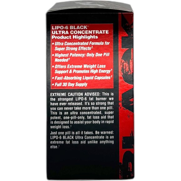 Lipo6 Black Ultra Concentrate one Pill Only 60 cap - Picture 5 of 5